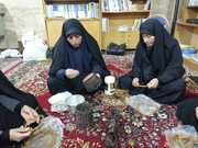 برگزاری دوره آموزش سبدبافی در مدرسه علمیه حضرت زهرا (س) سنجان