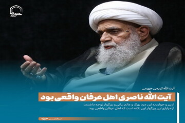 عکس نوشت| آیت الله ناصری اهل عرفان واقعی بود