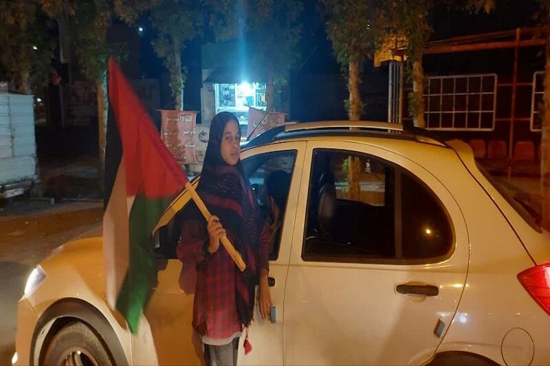 جشن پیروزی مردم کرمانشاه در حمایت از عملیات «طوفانالاقصی»