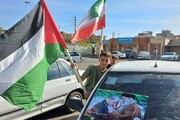 فیلم | رژه موتوری و خودرویی بوشهری‌ها در حمایت از مقاومت فلسطین