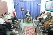 تصاویر/ دیدار فرمانده انتظامی و رؤسای پلیس های بوشهر با امام جمعه