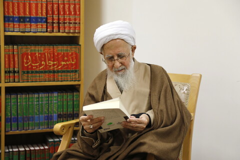 تصاویر / دیدار آیت الله العظمی جوادی آملی و آیت الله العظمی سبحانی