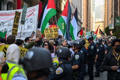 تظاهرات در آمریکا در حمایت از فلسطین