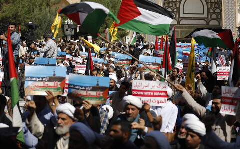 اجتماع بزرگ حوزویان در حمایت از جبهه مقاومت و فلسطین