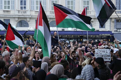 فلسطین کی حمایت میں فرانس میں مظاہرے