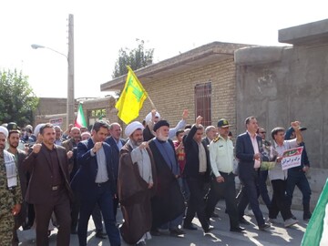 تصاویر/ راهپیمایی مردم شهرستان چهاربرج در محکومیت جنایات رژیم کودک کُش صهیونیستی