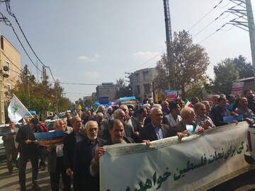 تصاویر/ راهپیمایی مردم ارومیه در حمایت مردم فلسطین