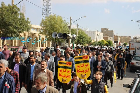 تصاویر/ راهپیمایی محکومیت جنایات رژیم کودک کُش صهیونیستی در شهرستان تکاب