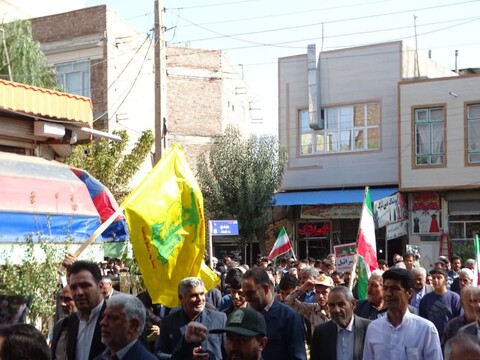 تصاویر/راهپیمایی مردم شهرستان چهاربرج در محکومیت جنایات رژیم کودک کُش صهیونیستی