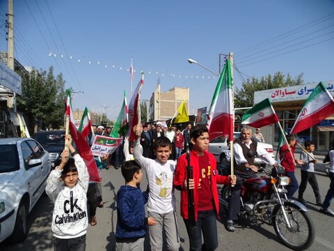 تصاویر/راهپیمایی مردم شهرستان چهاربرج در محکومیت جنایات رژیم کودک کُش صهیونیستی