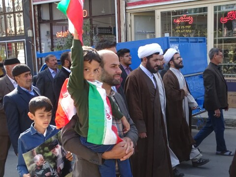 تصاویر/راهپیمایی مردم شهرستان چهاربرج در محکومیت جنایات رژیم کودک کُش صهیونیستی