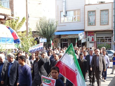 تصاویر/راهپیمایی مردم شهرستان چهاربرج در محکومیت جنایات رژیم کودک کُش صهیونیستی