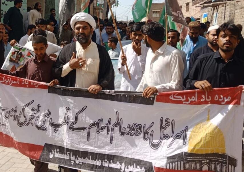 پاکستان کی غیرت مند عوام اپنے فلسطینی بھائیوں کے شانہ بشانہ کھڑی ہے، علامہ مقصود ڈومکی