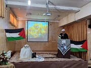 اجتماع خواهران طلبه مدرسه علمیه کوثر زرندیه در حمایت از مردم مظلوم فلسطین