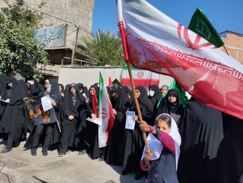 تصویر/ تجمعات طلاب خواهر گلستانی در حمایت از مردم مظلوم فلسطین