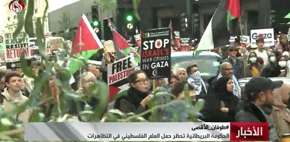 تظاهرات گسترده در لندن در حمایت از غزه