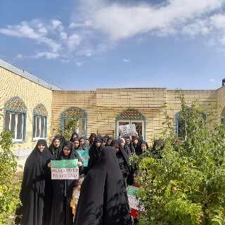 تصاویر تجمع خواهران طلبه نورآبادی در حمایت از مردم فلسطین