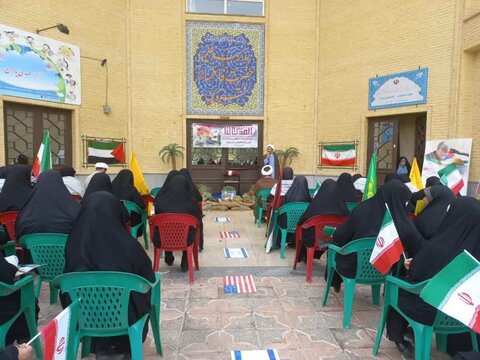 تصاویر / تجمع اساتید وطلاب حوزه علمیه خواهران استان قزوین