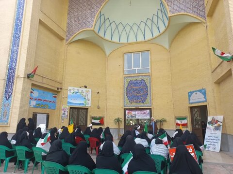 تصاویر / تجمع اساتید وطلاب حوزه علمیه خواهران استان قزوین