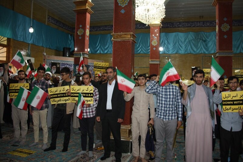 اجتماع حوزویان کرمانشاه در حمایت از مردم مظلوم فلسطین + عکس