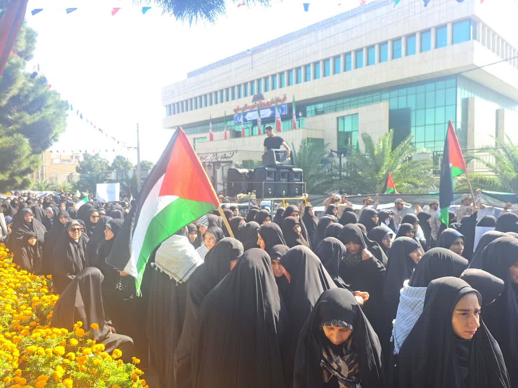 اعلام همبستگی طلاب مدرسه علمیه الهیه ساوه با مقاومت اسلامی فلسطین