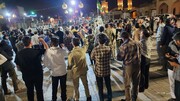 فیلم| تجمع اعتراضی نیمه شب مردم یزد در میدان امیرچقماق