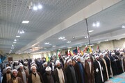 تصاویر/ تجمع طلاب و روحانیون ارومیه در محکومیت جنایات رژیم صهیونیستی