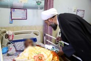 تصاویر / عیادت نماینده ولی فقیه در استان همدان از کودکان سرطانی
