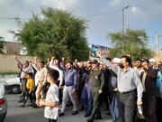 تصاویر/ تجمع اعتراضی حوزویان و مردم حاجی آباد در محکومیت حمله ددمنشانه رژیم صهیونسیتی به بیمارستان غزه