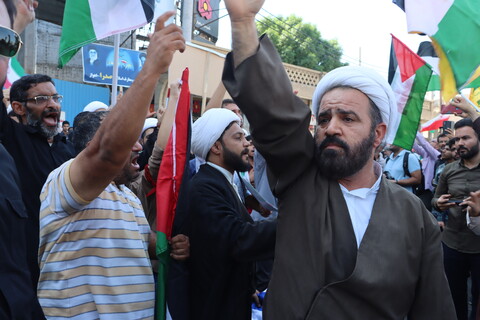 تجمع مردمی محکومیت جنایت های رژیم صهیونیستی علیه مردم فلسطین در اهواز
