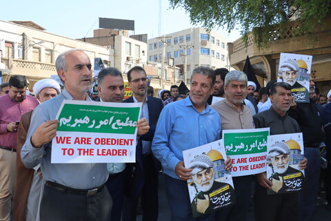 تجمع مردمی محکومیت جنایت های رژیم صهیونیستی علیه مردم فلسطین در اهواز
