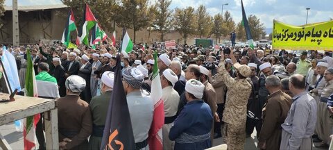 تصاویر/ اجتماع مردم و روحانیون مهاباد در محکومیت اقدام وحشیانه رژیم صهیونیستی در بمباران بیمارستان غزه