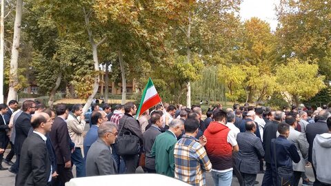 تجمع دانشگاهیان ارومیه در حمایت از مردم مظلوم فلسطین و محکومیت جنایت رژیم غاصب صهیونیستی