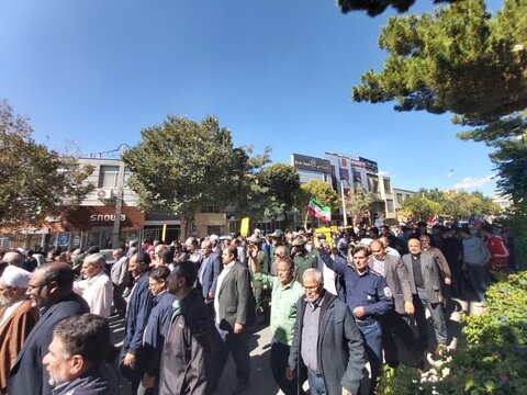 اجتماع مردمی محکومیت کشتار فلسطین در آشتیان