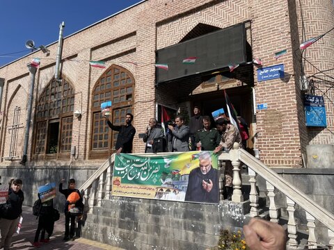 تصاویر/ تجمع مردم شهرستان نمین در محکومیت حمله رژیم صهیونیستی به بیمارستان غزه