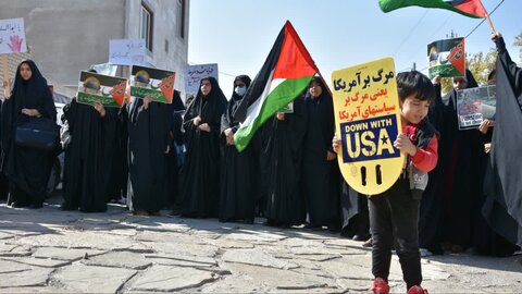 تجمع مردم زرندیه در دفاع از مردم مظلوم فلسطین و غزه