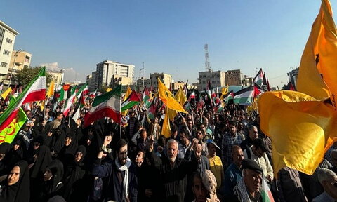 اجتماع مردم تهران در حمایت از مظلومان غزه