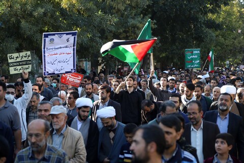 تصاویر / قیام مردم همدان در حمایت از فلسطینیان