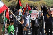 تصاویر/ محکومیت نسل کشی ملت فلسطین توسط مردم شهر «توپ آغاج»