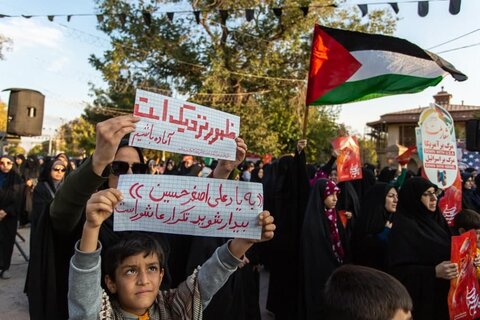 تصاویر / اجتماع بزرگ مردم استان قزوین در محکومیت جنایات رژیم صهیونیستی
