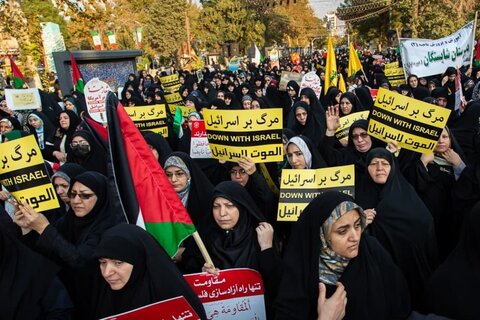 تصاویر / اجتماع بزرگ مردم استان قزوین در محکومیت جنایات رژیم صهیونیستی