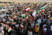 فیلم | خروش مردم استان خوزستان در حمایت مردم مظلوم غزه در مرز شلمچه