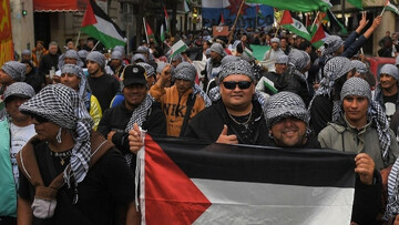 تظاهرات مردمی علیه جنایات رژیم صهیونیستی در آرژانتین