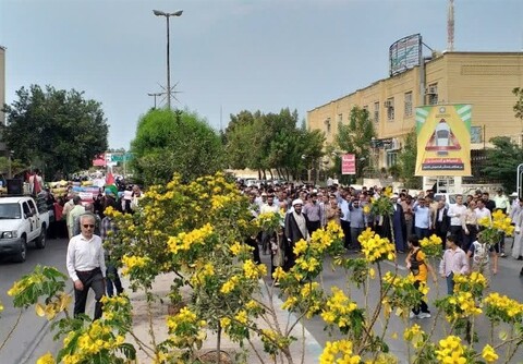 راهپیمایی ‌مردم بوشهر در محکومیت جنایات رژیم صهیونیستی