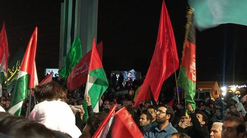 تصاویر اجتماع مردم مشهد در میدان فلسطین