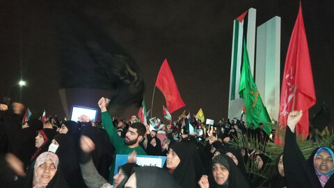 تصاویر اجتماع مردم مشهد در میدان فلسطین