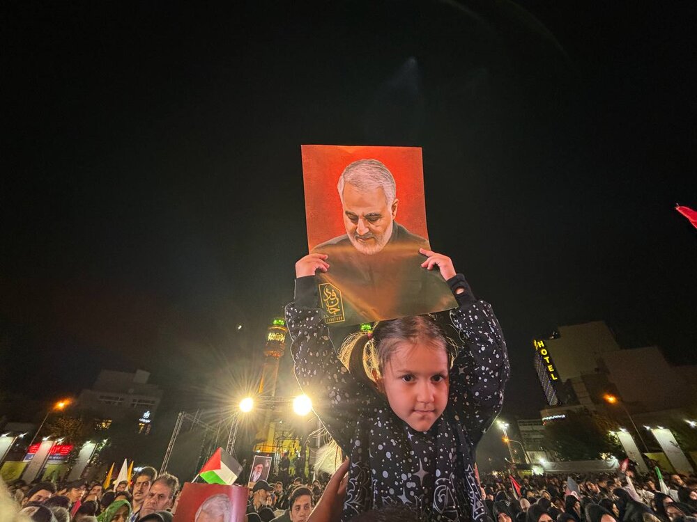 مخابره پیام اقتدار از میدان فلسطین تهران به تلاویو / مردم غزه تنها نیستند + فیلم