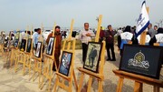 آثار هنرمندان با عنوان «نبرد طوفان الاقصی» در کرانه خلیج فارس به نمایش درآمد