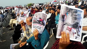 تصاویر/ حمایت ساحل نشینان خلیج فارس از مردم غزه