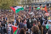 फ़िलिस्तीनीयों के समर्थन और इसराइलियों के ज़ुल्म के खिलाफ फ़्रांस में महा रैली का आयोजन